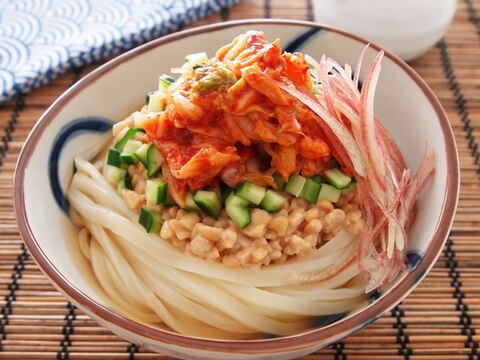 納豆キムチうどん